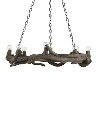Dunmore Eight Light Chandelier in Charbon de Bois