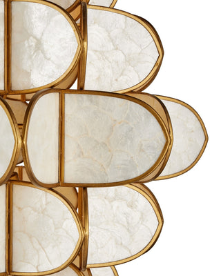 Galatea Nine Light Chandelier in Natural/Brass