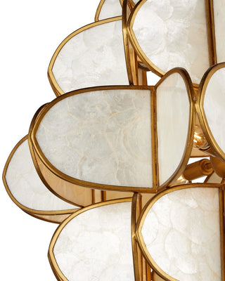 Galatea Nine Light Chandelier in Natural/Brass