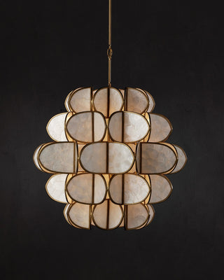 Galatea Nine Light Chandelier in Natural/Brass