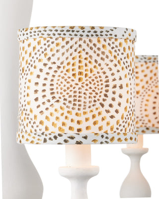 Ludwig Eight Light Chandelier in Gesso White
