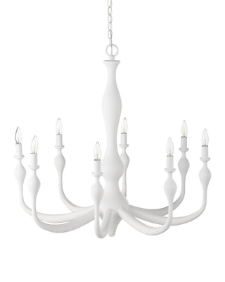 Ludwig Eight Light Chandelier in Gesso White