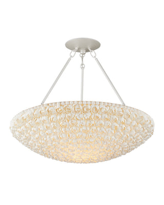Virtu LED Chandelier in Natural/Pearlized White
