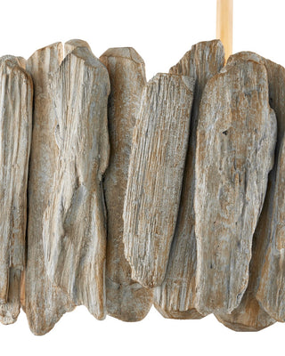 Driftwood Three Light Semi-Flush Mount in Whitewash/White