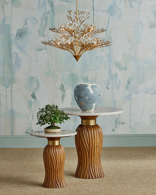 Fiorella 12 Light Chandelier in Contemporary Gold Leaf/Frosted