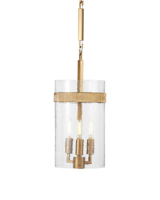 Currey and Company - 9000-1348 - Three Light Pendant - Sudeley - Clear/Satin Brass