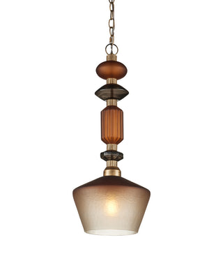Mandeville One Light Pendant in Butter Rum Sandbar/Matte Ombre/Deep Gray/Antique Gold