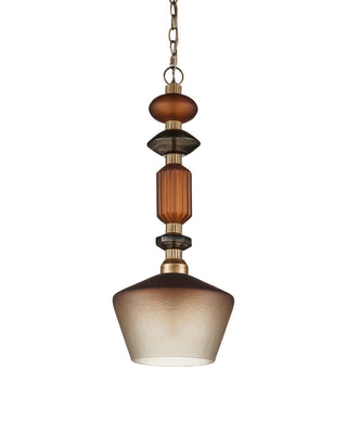 Currey and Company - 9000-1349 - One Light Pendant - Mandeville - Butter Rum Sandbar/Matte Ombre/Deep Gray/Antique Gold