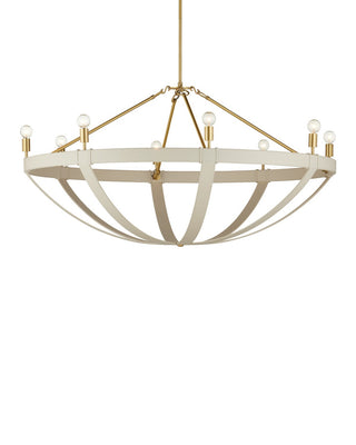 Currey and Company - 9000-1352 - Eight Light Chandelier - Barrington - Cream/Brushed Brass