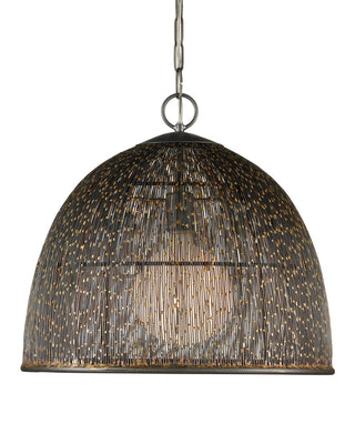 Eduardo One Light Pendant in Natural Iron/Brass