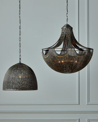 Eduardo One Light Pendant in Natural Iron/Brass