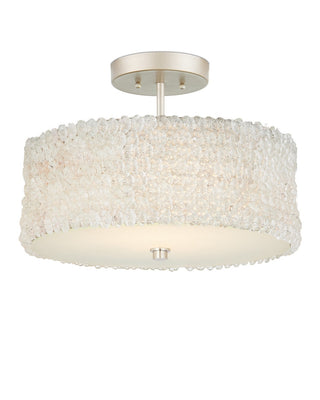Currey and Company - 9000-1361 - Three Light Semi-Flush Mount - Florecitas - Clear/Nickel
