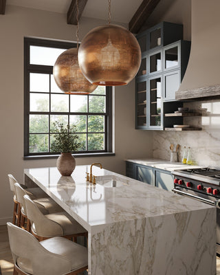 Buckram One Light Pendant in Antique Brass