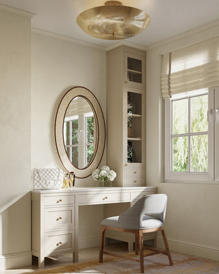 Origo Three Light Semi-Flush Mount in Brass
