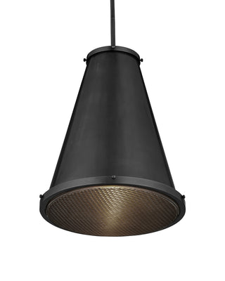 Seafarer One Light Pendant in Matte Black/Clear