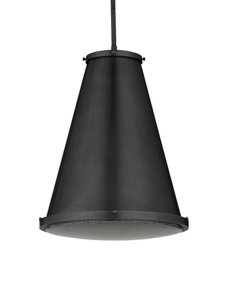 Seafarer One Light Pendant in Matte Black/Clear