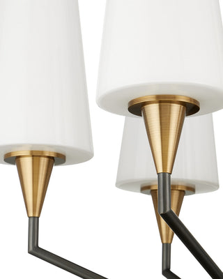 Hennin LED Chandelier in Polished Antique Brass/Oil Rubbed Bronze