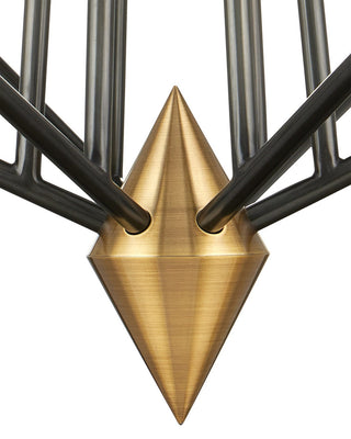 Hennin LED Chandelier in Polished Antique Brass/Oil Rubbed Bronze