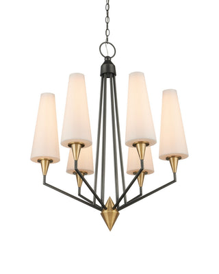 Hennin LED Chandelier in Polished Antique Brass/Oil Rubbed Bronze