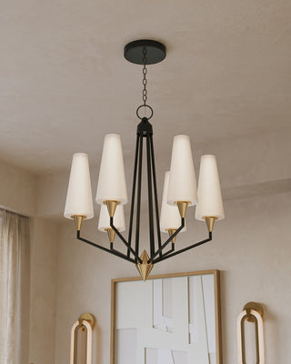 Hennin LED Chandelier in Polished Antique Brass/Oil Rubbed Bronze
