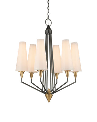 Currey and Company - 9000-1371 - LED Chandelier - Hennin - Polished Antique Brass/Oil Rubbed Bronze