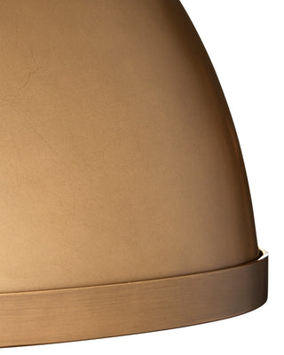 Cupola LED Pendant in Antique Brass/White