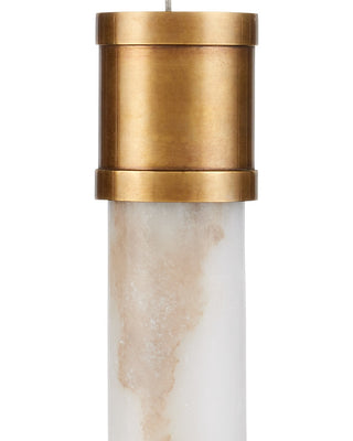 Cannula Seven Light Pendant in Vintage Brass/White/Silver