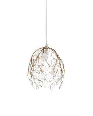 Banyan 36 Light Pendant in Antique Brass/Clear/Silver