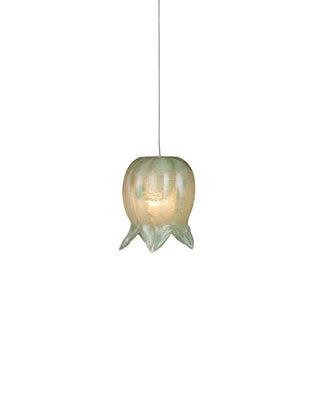Currey and Company - 9000-1395 - One Light Pendant - Polpo - Green/Silver