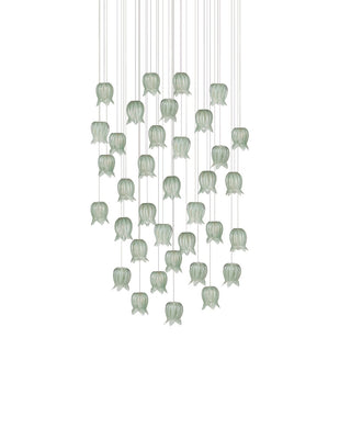 Polpo 36 Light Pendant in Green/Silver