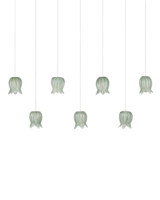 Polpo Seven Light Pendant in Green/Silver