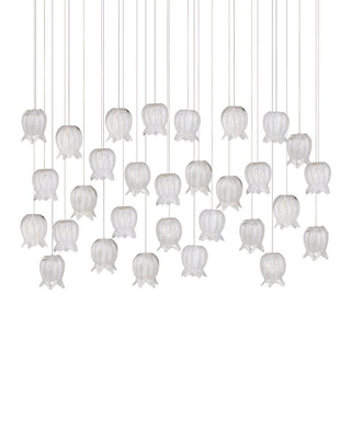 Polpo 30 Light Pendant in White/Silver