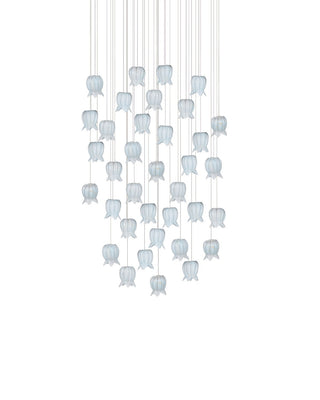 Polpo 36 Light Pendant in Blue/Silver