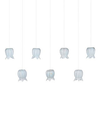 Polpo Seven Light Pendant in Blue/Silver