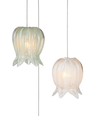 Polpo Three Light Pendant in Blue/Green/White/Silver