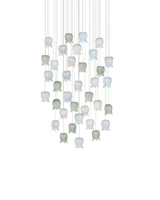Polpo 36 Light Pendant in Blue/Green/White/Silver