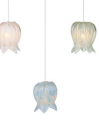 Polpo Seven Light Pendant in Blue/Green/White/Silver