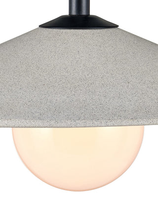 Bothy One Light Pendant in Natural/Black/Frosted White