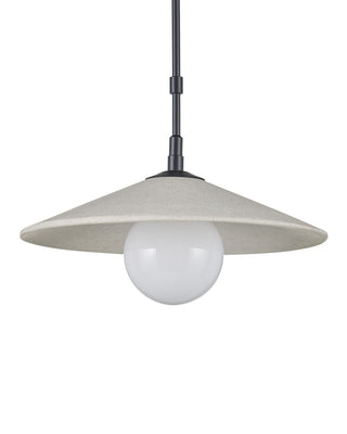 Bothy One Light Pendant in Natural/Black/Frosted White