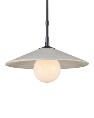 Bothy One Light Pendant in Natural/Black/Frosted White