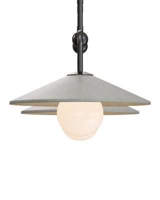 Bothy Two Light Pendant in Natural/Black/Frosted White