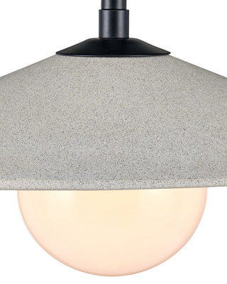 Bothy Two Light Pendant in Natural/Black/Frosted White