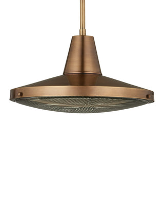 Mariner One Light Pendant in Antique Brass/Clear