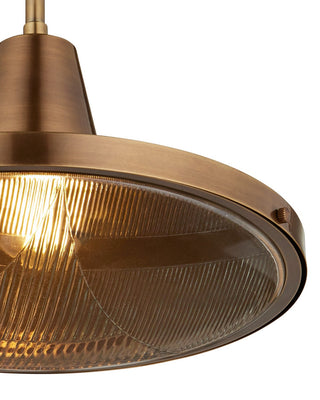 Mariner One Light Pendant in Antique Brass/Clear