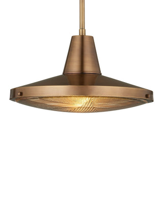 Currey and Company - 9500-0026 - One Light Pendant - Mariner - Antique Brass/Clear