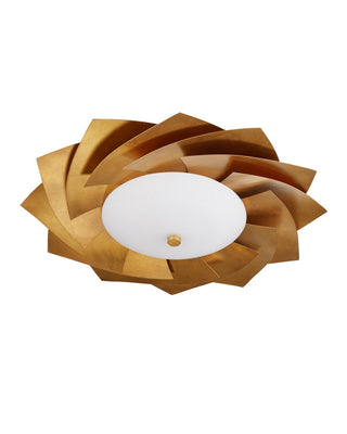 Asterisk LED Flush Mount in Contemporary Gold Leaf/Contemporary Gold/Opaque White