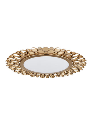 Antares LED Flush Mount in Antique Brass/White