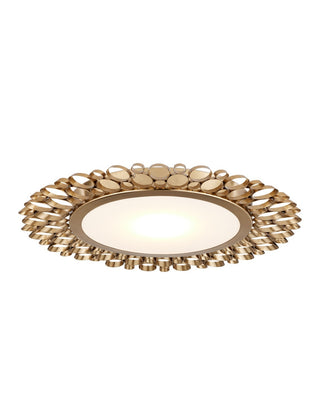 Currey and Company - 9999-0082 - LED Flush Mount - Antares - Antique Brass/White
