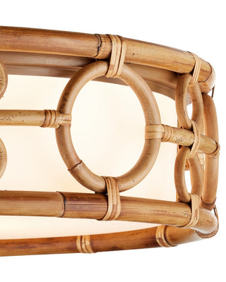 Tegal LED Flush Mount in Natural/Khaki/White