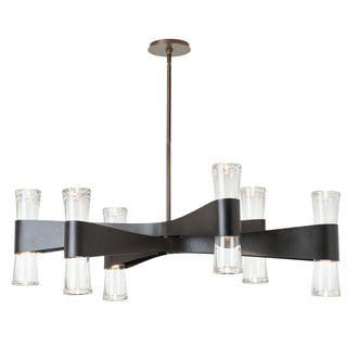 Hubbardton Forge - 131009-SKT-MULT-07-ZM0888 - Bellis 6-Arm 12-Light Oval Chandelier - Bellis - Dark Smoke